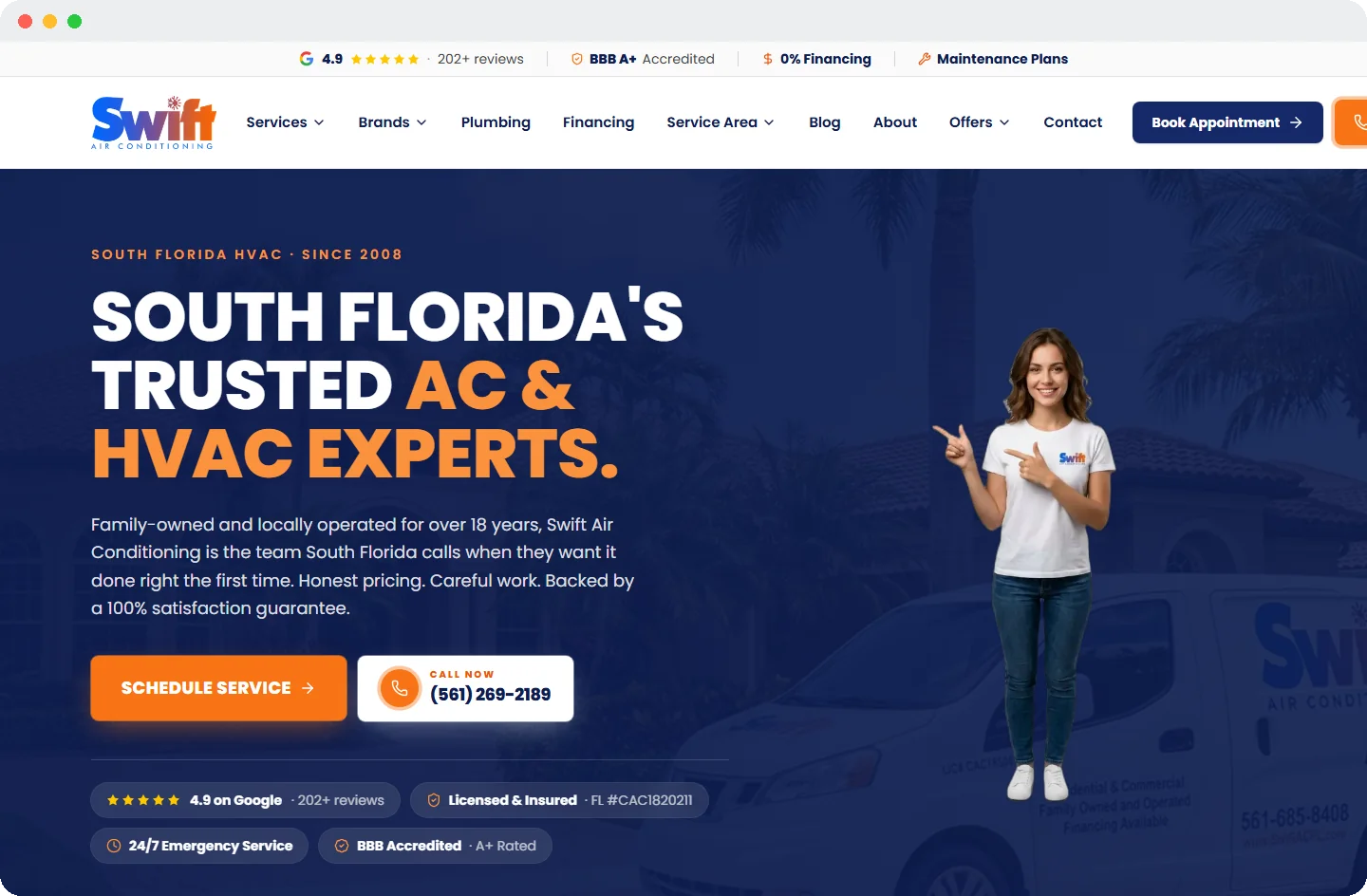 Swift Air Conditioning mockup